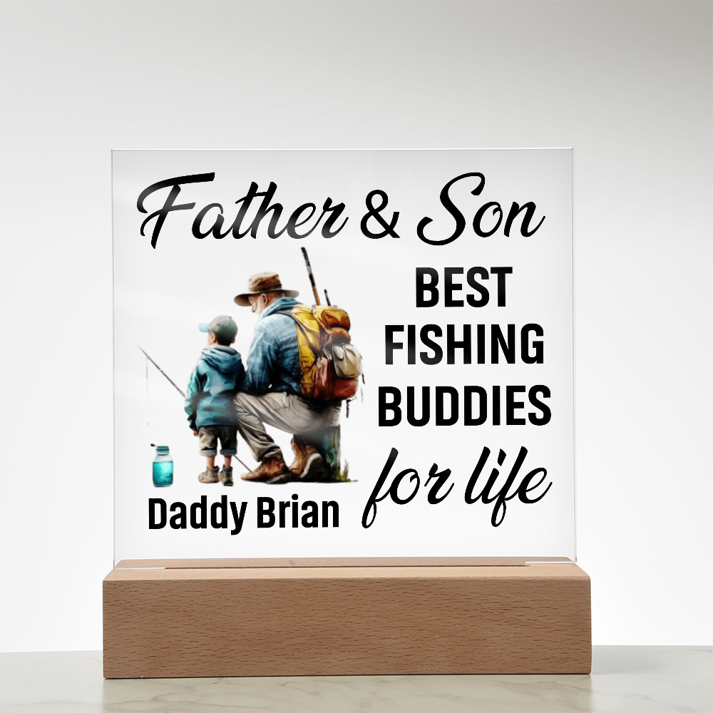 Father & Son Fishing Buddies Acrylic Plaque
