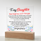To My Daughter – Inspirational LED Plaque