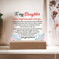 To My Daughter – Inspirational LED Plaque