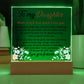 To My Daughter – Inspirational LED Plaque