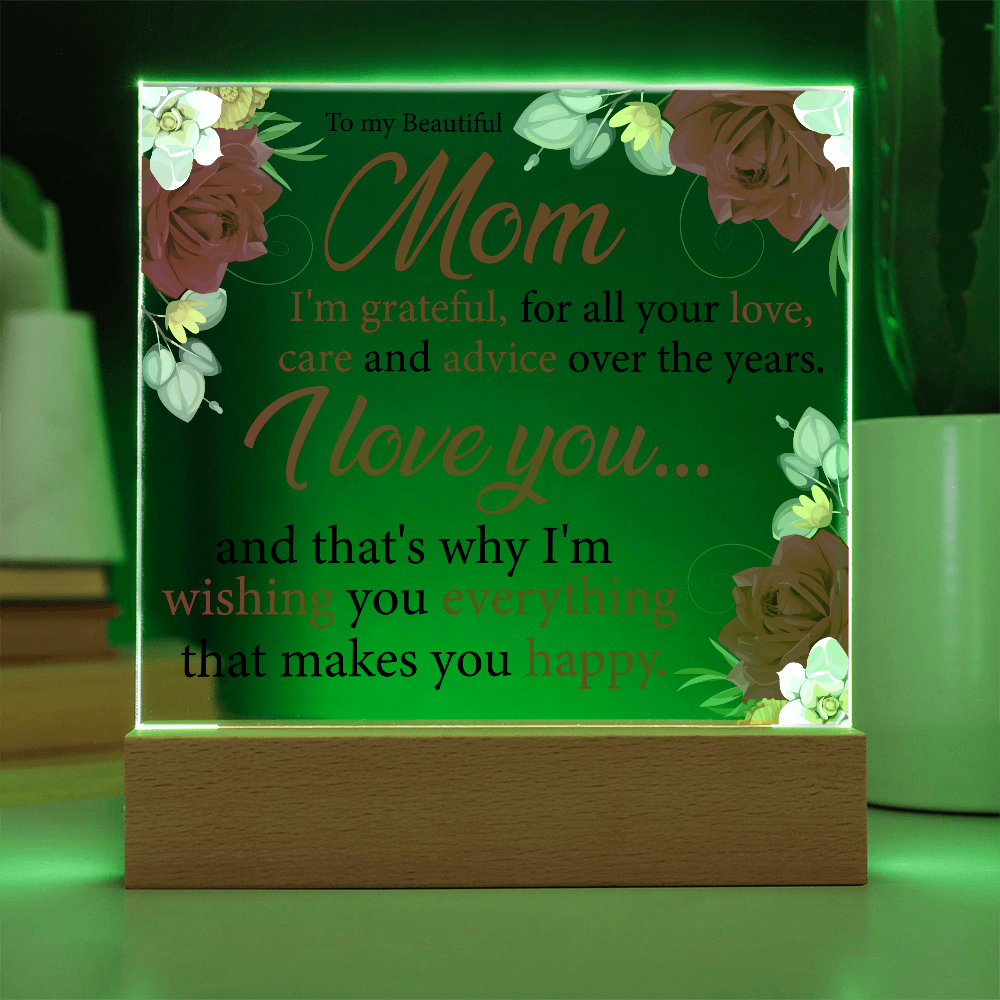 To My Beautiful Mom Acrylic Gift