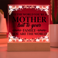Mother Quote Acrylic Plaque With Floral Design