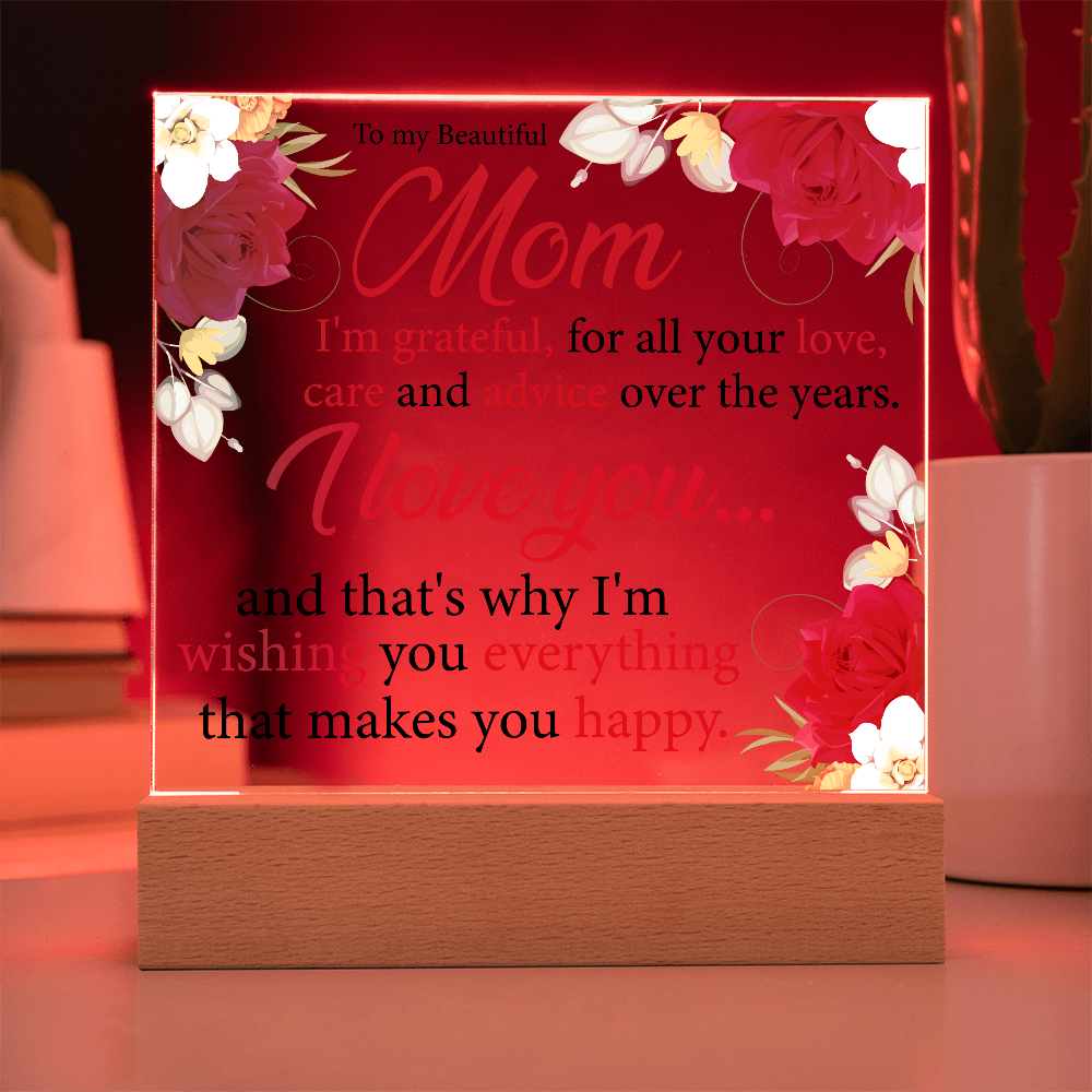 To My Beautiful Mom Acrylic Gift
