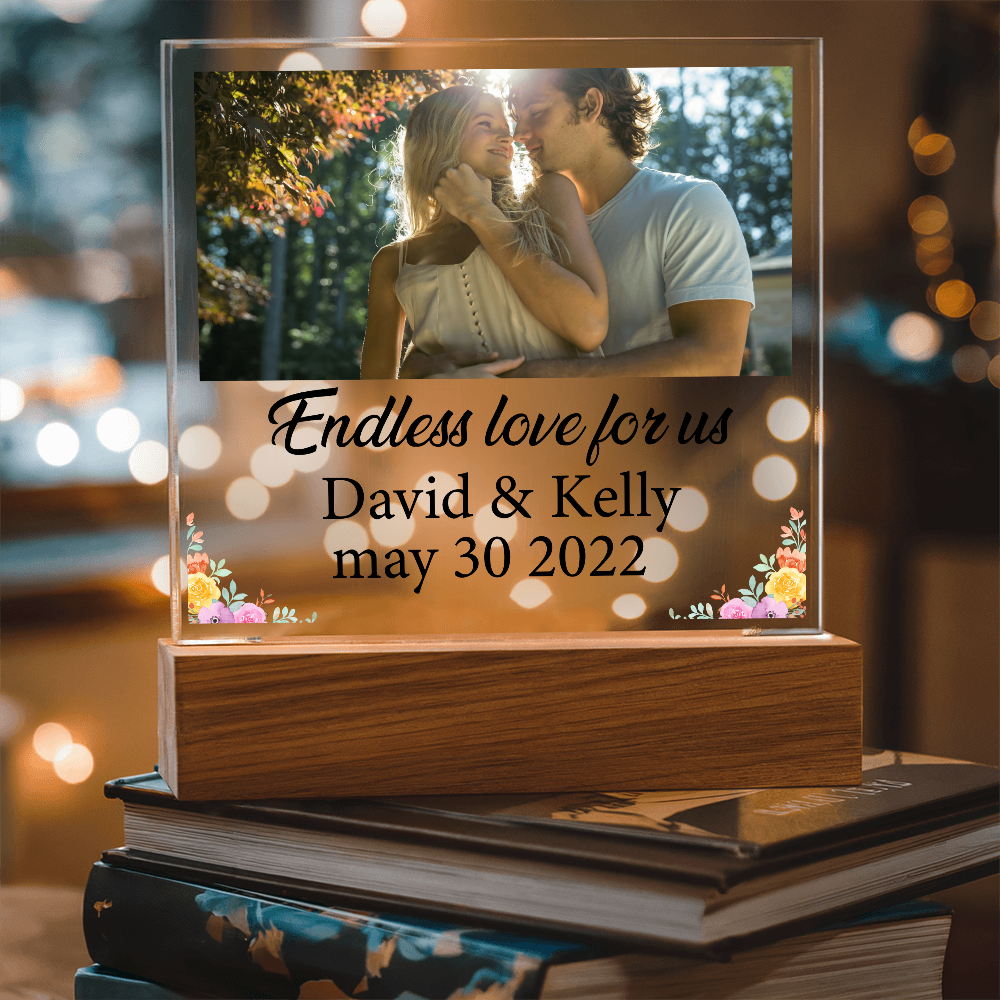 Custom Couple Photo Acrylic Plaque Gift