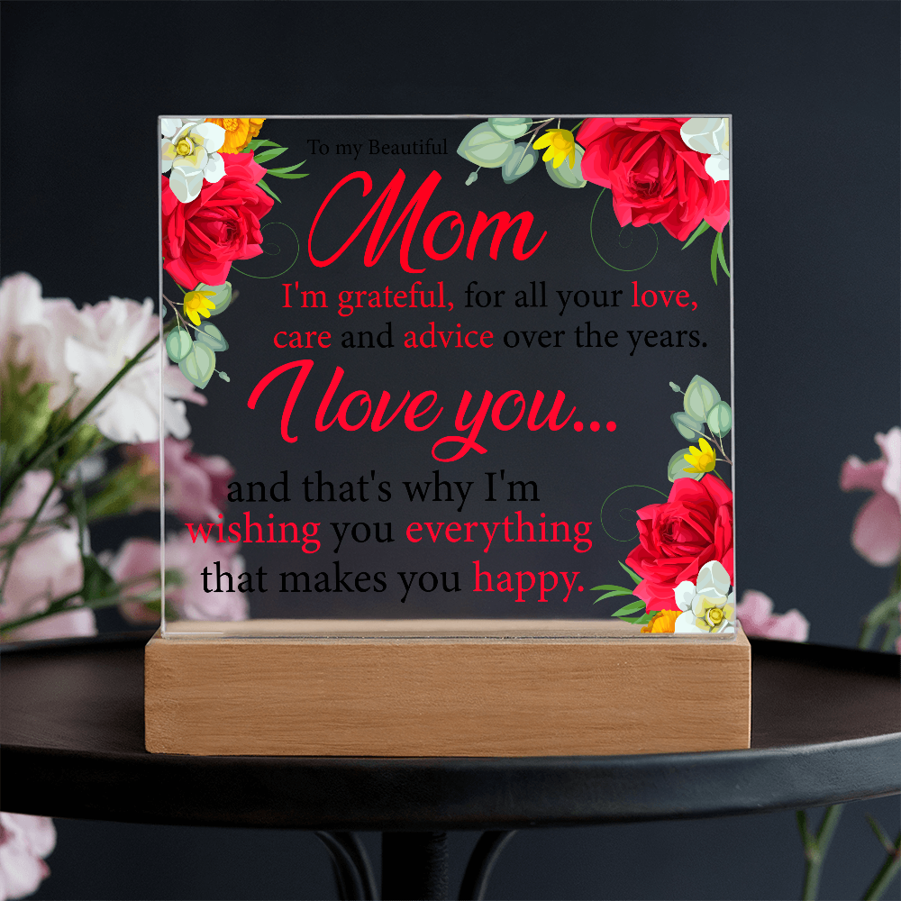 To My Beautiful Mom Acrylic Gift