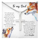 Dad Cross Necklace Gift from Daughter – Heartfelt Message Card with Fox Art
