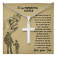 Father Cross Necklace Gift from Son – Inspirational Pendant with Heartfelt Message Card