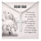 Dad Cross Necklace Gift from Daughter or Son – Thank You Message Card