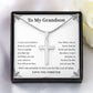 Inspirational Grandson Cross Necklace – Uplifting Message Gift for Him