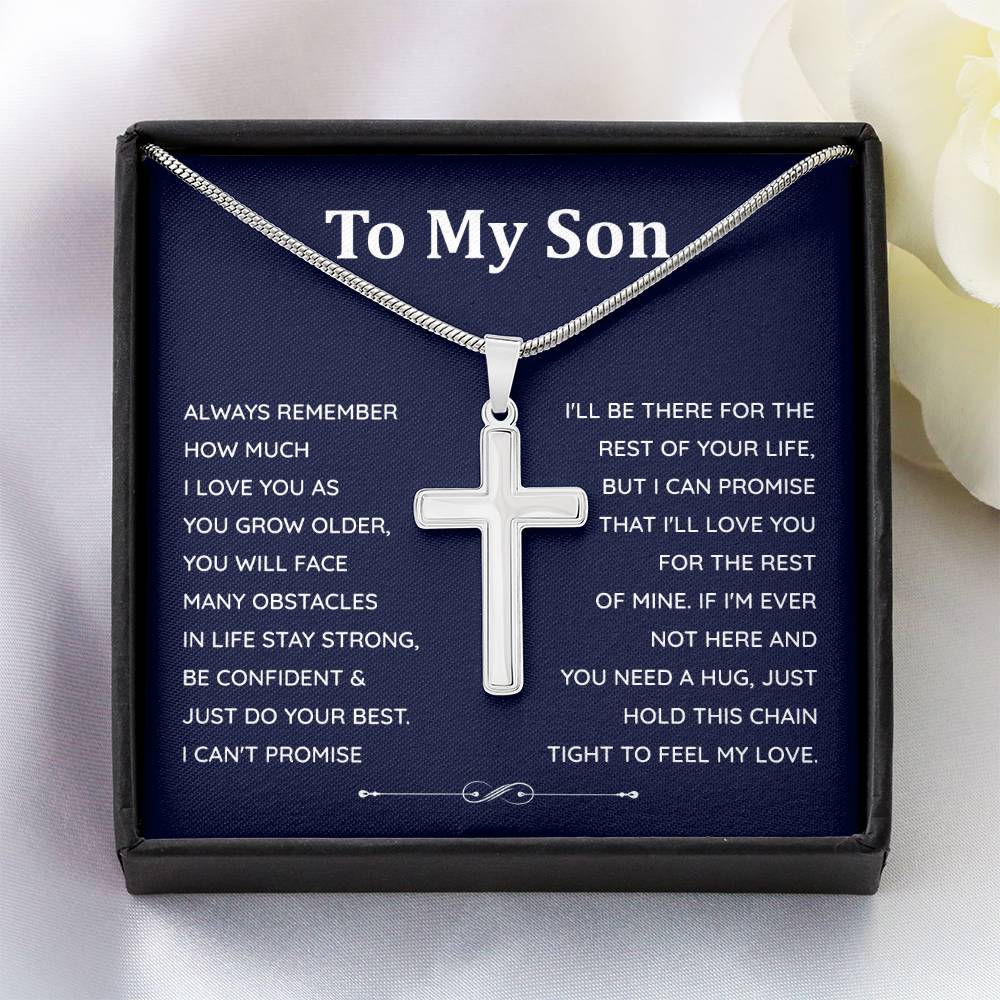 To My Son Cross Necklace – Christian Gift Box