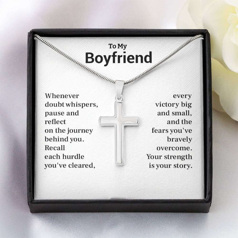Christian Cross Necklace Gift for Boyfriend