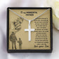 Father Cross Necklace Gift from Son – Inspirational Pendant with Heartfelt Message Card