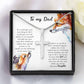 Dad Cross Necklace Gift from Daughter – Heartfelt Message Card with Fox Art