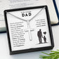 Necklace Gift for Dad From Son With Message of Gratitude