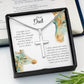 Memorial Cross Necklace Gift for Dad – Remembrance Pendant with Heartfelt Message Card