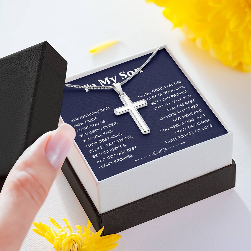 To My Son Cross Necklace – Christian Gift Box