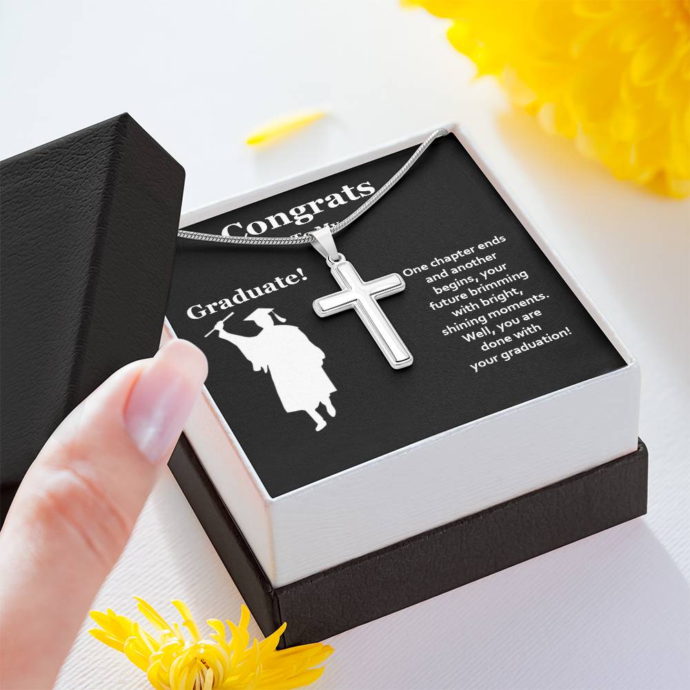 Graduation Cross Necklace for Graduate Gift