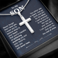 To My Son Cross Necklace Gift from Dad Gift Box