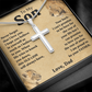 To My Son Cross Necklace from Dad Gift Box