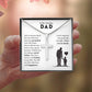 Necklace Gift for Dad From Son With Message of Gratitude