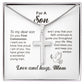 For A Son Cross Necklace Love And Hugs From Mom Gifts For Son First Communion With Heartfelt Message Card
