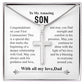 To My Amazing Son Cross Necklace With All My Love Dad - Congratulations On Your First Communion