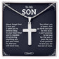 Christian Cross Necklace Gift for Son – Inspirational Message Card