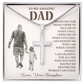 To My Amazing Dad Necklace Cross Design with Message from Daughter