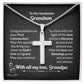 To My Handsome Grandson Cross Necklace With All My Love, Grandpa