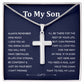 To My Son Cross Necklace – Christian Gift Box