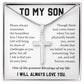 Cross Necklace Gift for Son from Mom with Message