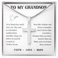 Christian Cross Necklace for Grandson – Inspirational Gift from Grandparent