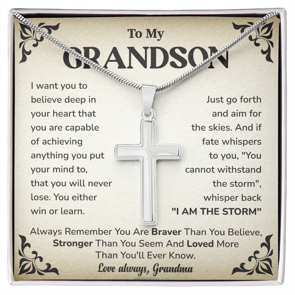 To My Grandson: Believe In Yourself, Overcome Any Storm, And Know You Are Loved