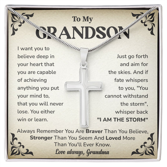To My Grandson: Believe In Yourself, Overcome Any Storm, And Know You Are Loved