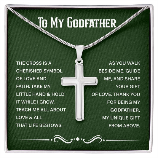 To My Godfather The Cross Is A Cherished Symbol Of Love And Faith.