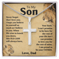 To My Son Cross Necklace from Dad Gift Box