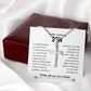 To My Amazing Son Cross Necklace With All My Love Dad - Congratulations On Your First Communion