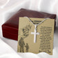 Father Cross Necklace Gift from Son – Inspirational Pendant with Heartfelt Message Card