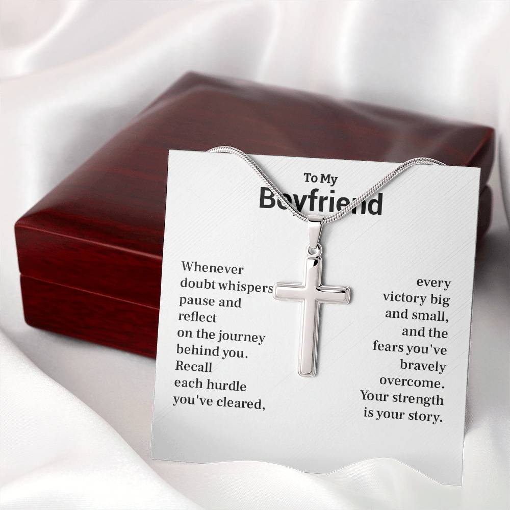 Christian Cross Necklace Gift for Boyfriend