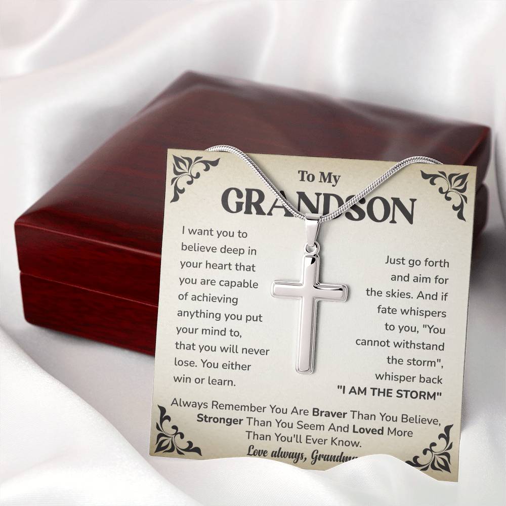 To My Grandson: Believe In Yourself, Overcome Any Storm, And Know You Are Loved