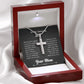 To My Amazing Son Wearing This Symbol is Not a Fashion, Cross Necklace From Mom With Meaningful Message Card