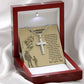 Father Cross Necklace Gift from Son – Inspirational Pendant with Heartfelt Message Card