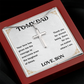 To My Dad Necklace Cross Pendant with Message from Son