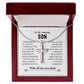 To My Amazing Son Cross Necklace With All My Love Dad - Congratulations On Your First Communion