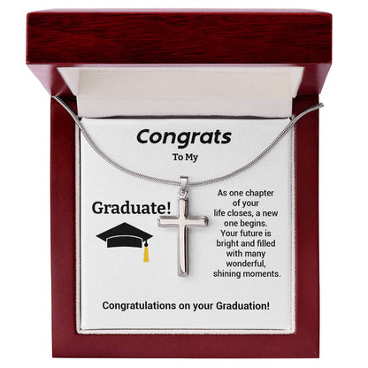 Christian Cross Necklace Graduation Gift