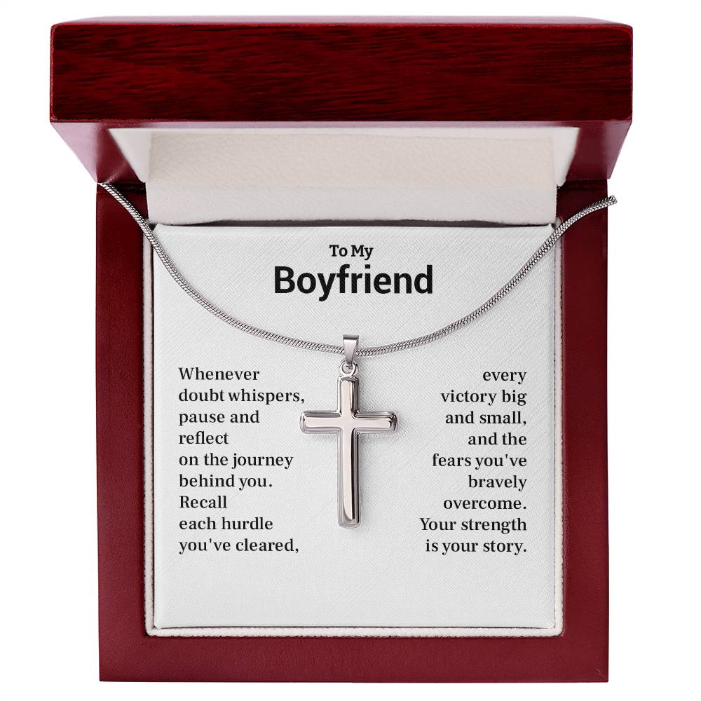 Christian Cross Necklace Gift for Boyfriend