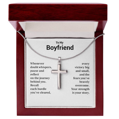 Christian Cross Necklace Gift for Boyfriend