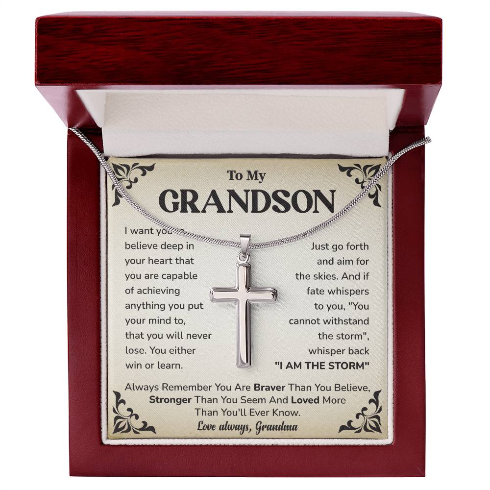 To My Grandson: Believe In Yourself, Overcome Any Storm, And Know You Are Loved