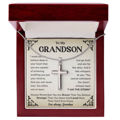 To My Grandson: Believe In Yourself, Overcome Any Storm, And Know You Are Loved