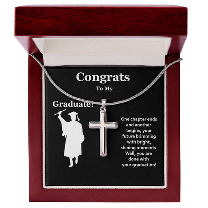 Graduation Cross Necklace for Graduate Gift
